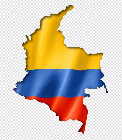 Premium Psd Colombian Flag Map