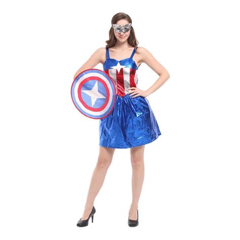 Captain America Sassy Deluxe Adult Costume Women S Captain America Costume Sexy Carnival Party