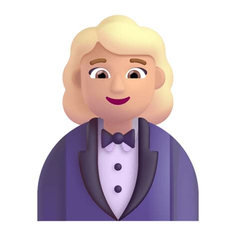 Woman In Tuxedo 3d Medium Light Icon Fluentui Emoji 3d Iconpack