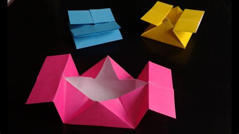 Origami Star Box Card Youtube