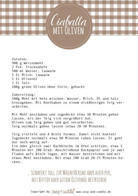 Schneemannsuppe heiße trinkschokolade rezept und etikett z… read. Ciabatta mit Oliven | Ciabatta, Rezepte, Geschenke aus der ...
