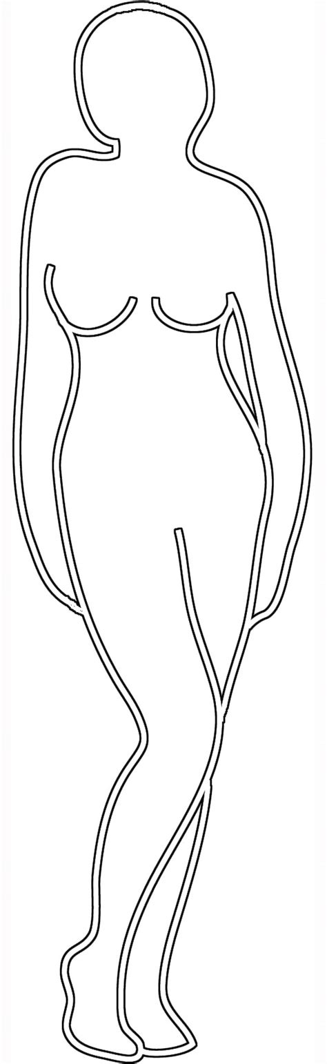 Female Body Outline Sketch Free Clipart Girl Body Drawing Outline 20