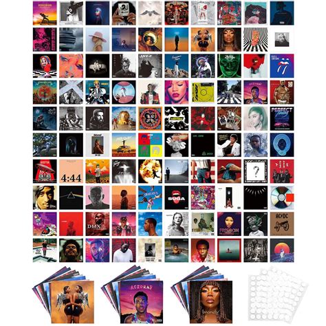 Buy Lapnoxx 100 Pcs Album Cover Aesthetic Pictures Wall Collage Kit
