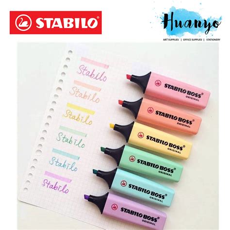 Buy Huanyo Stabilo Boss Original Pastel Highlighter Highlight Pen Set