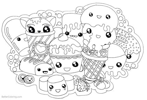 Printable Cute Food Coloring Pages