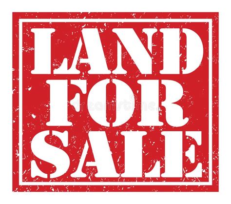 Land For Sale Text Written On Red Stamp Sign Stock Illustration