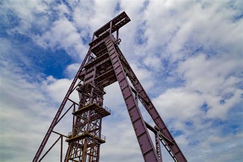 The Ledoux Mine Head Frame Top Close Up France Stock Photo Image Of