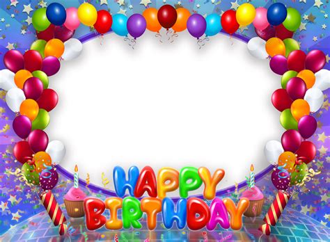 Happy Birthday Transparent Png Frame With Balloons Gallery