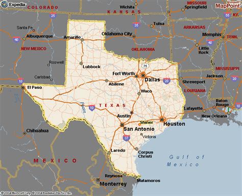 Texas Map Cities Towns
