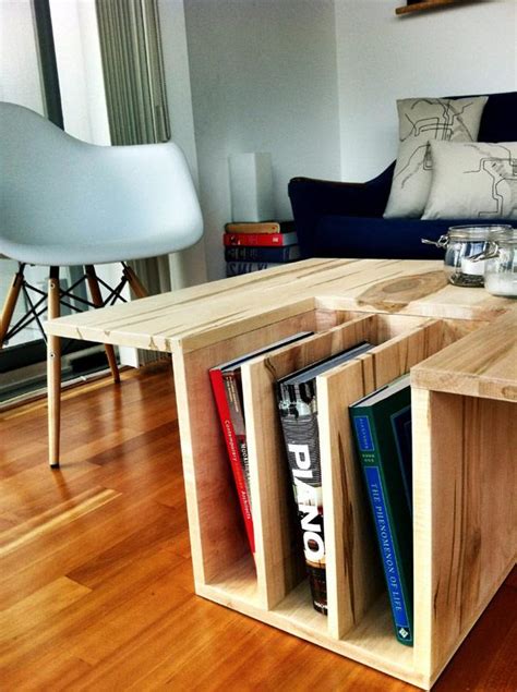 Coffee table ideas to make your living room look sophisticated. Creative Wooden Coffee Table used as Books Holder | Founterior