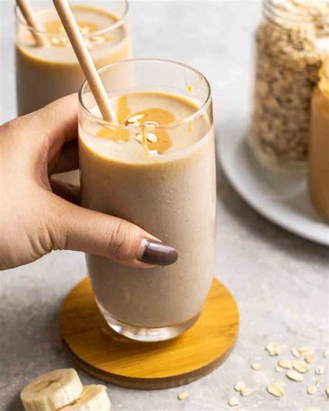 Peanut Butter Banana Oatmeal Smoothie My Plantiful Cooking