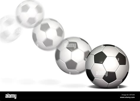 Soccer Ball In Motion With A Blur Stock Photo Alamy