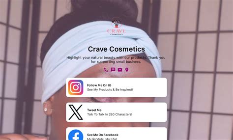 Crave Cosmetics Flowpage