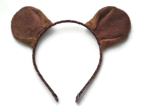 Bear Ears Headband Brown Grizzly Plush Hair Band Baby Bear Etsy