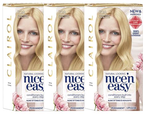 Clairol Nice N Easy Permanent Hair Color A Extra Light Ash Blonde Pack Walmart Com
