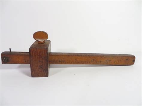 Vintage Wood Scribe Marking Gauge Tool Carpenter Measuring Etsy