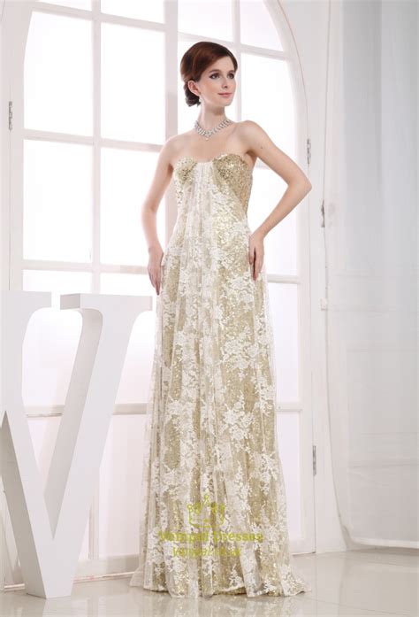 Gold Sequin Lace Dressgold Lace Sequin Evening Dress Vampal Dresses