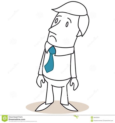 Sad And Envious Looking Businessman Stock Vector Illustration Of
