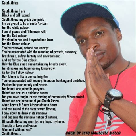 south africa south africa poem by tefo mahlotle mello