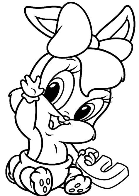 Dibujo De Lola Bunny Baby Looney Tunes Para Colorear Para Imprimir