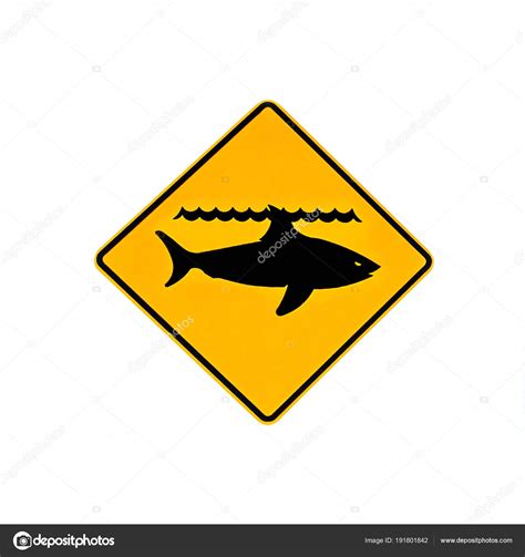 Shark Warning Sign Stock Photo By ©bennymarty 191801842