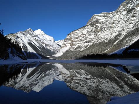 Kinney Lake At Mt Robson British Columbia The Highest Peak In The