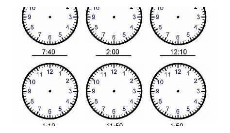 Time Worksheets | Printable Time Worksheets for Learning to Tell Time