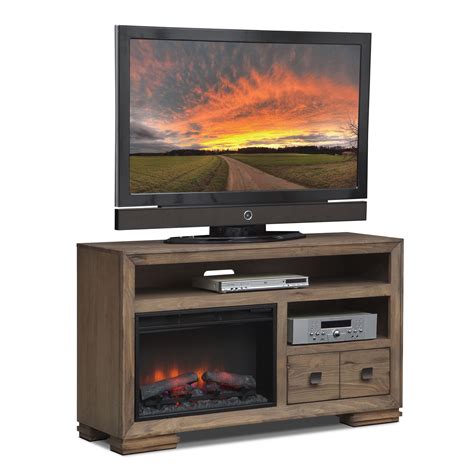Mesa 54 Fireplace Tv Stand With Traditional Insert Gray Value City