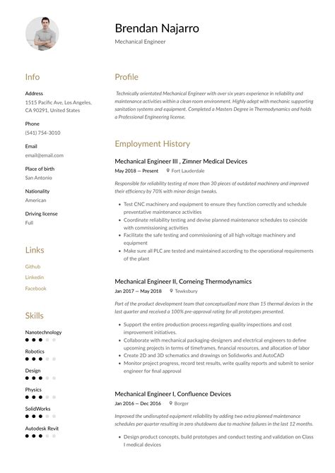 I would suggest searching for sample engineering cv templates on google and reviewing a few of those samples so you can get a structure in place for yours. Mechanical Engineer Resume & Writing Guide | +12 Templates ...