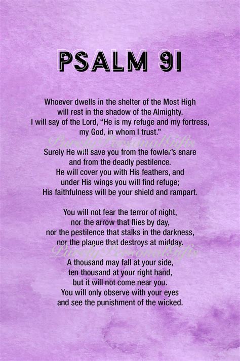 Psalm 91 Digital Download Instant Download Psalm 91 Bible Etsy