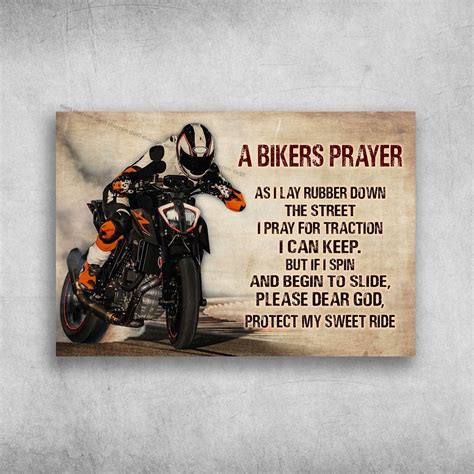 Motorcycle Man Biker Lover A Bikers Prayer As I Lay Bunner Down The
