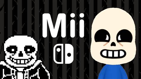 How To Make Sans Nintendo Switch Mii 17 Youtube