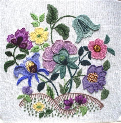 Lark Rise Is A Traditional Crewel Embroidery Kit From The Needlewomans