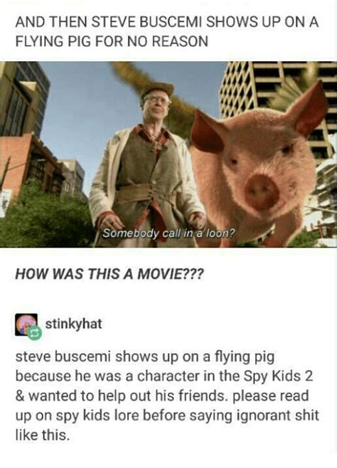 In the film, steve buscemi's character hides on the mysterious island from the creatures he's created and wonder if god does as well. Steve Buscemi Spy Kids Meme