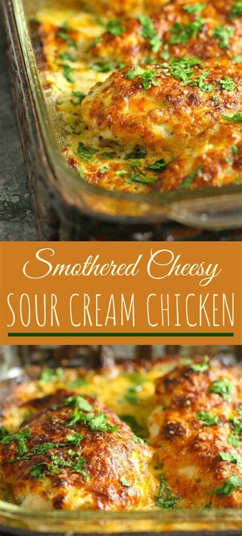 Maybe you would like to learn more about one of these? Smothered Cheesy Sour Cream Chicken #dinner # ...