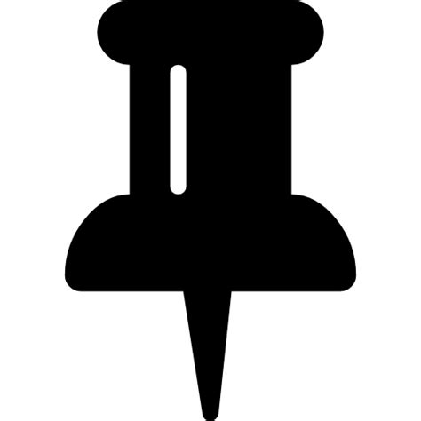 Black Push Pin Icon Png Transparent Background Free D