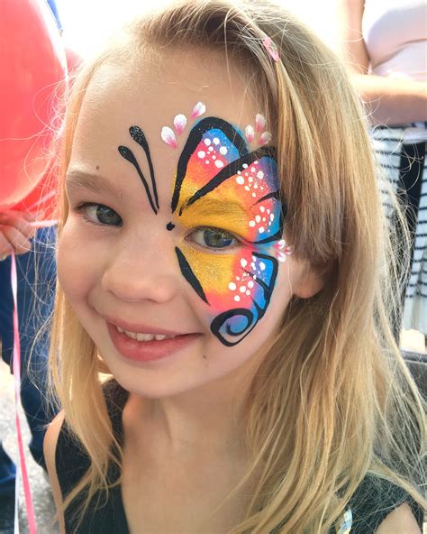 Easy Face Painting Butterfly Designs Houseartdrawingsketch