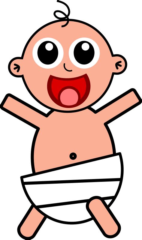 Baby Clipart Cute Baby Pencil And In Color Clipartix