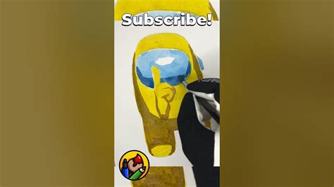How To Draw Among Us Shhhhhhh Yellow Game Character Youtube
