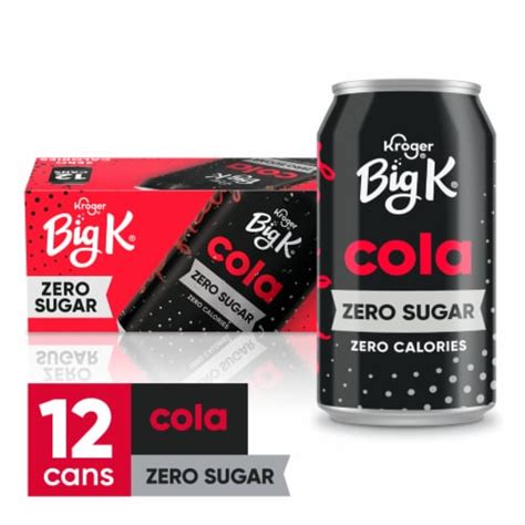 Big K® Cola Zero Sugar Zero Calorie Soda Cans 12 Pk 12 Fl Oz Food 4 Less