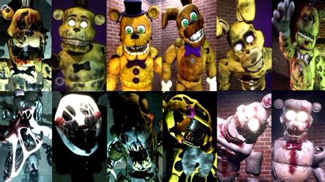 Final Nights 4 Museum All Animatronics And Extras Youtube