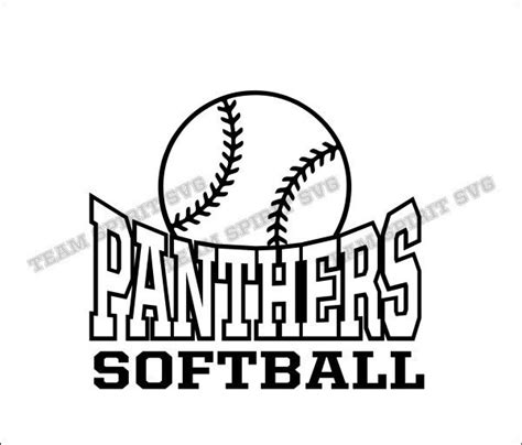 Panthers Softball Download Files Svg Dxf Eps Silhouette Etsy