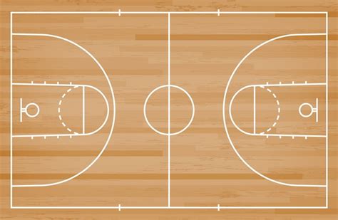 Premium Vector Basketball Court Floor With Line Pattern On Wood