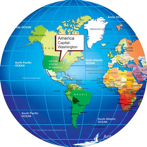 Where Is America Big Size World Globe