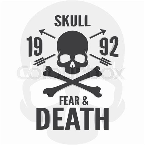 Fear And Death Print Skull And Cross Stock Vector Colourbox