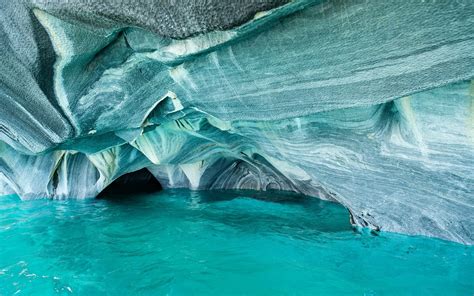 Landscape Nature Chile Lake Rock Erosion Turquoise Water Cave