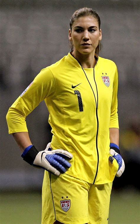 She is a very famous american soccer hope solo had been the starting goalkeeper for most of the fifa women's world cup in the year, 2007. Hope Solo