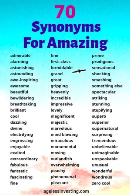 List of 1000+ Positive Words to Write the Life You Want | Ageless Investing