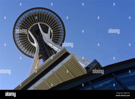 The Seattle Space Needle Observation Tower Washington State Usa Stock