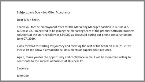 The step by step guide. How to Write a Job Acceptance Letter + Samples